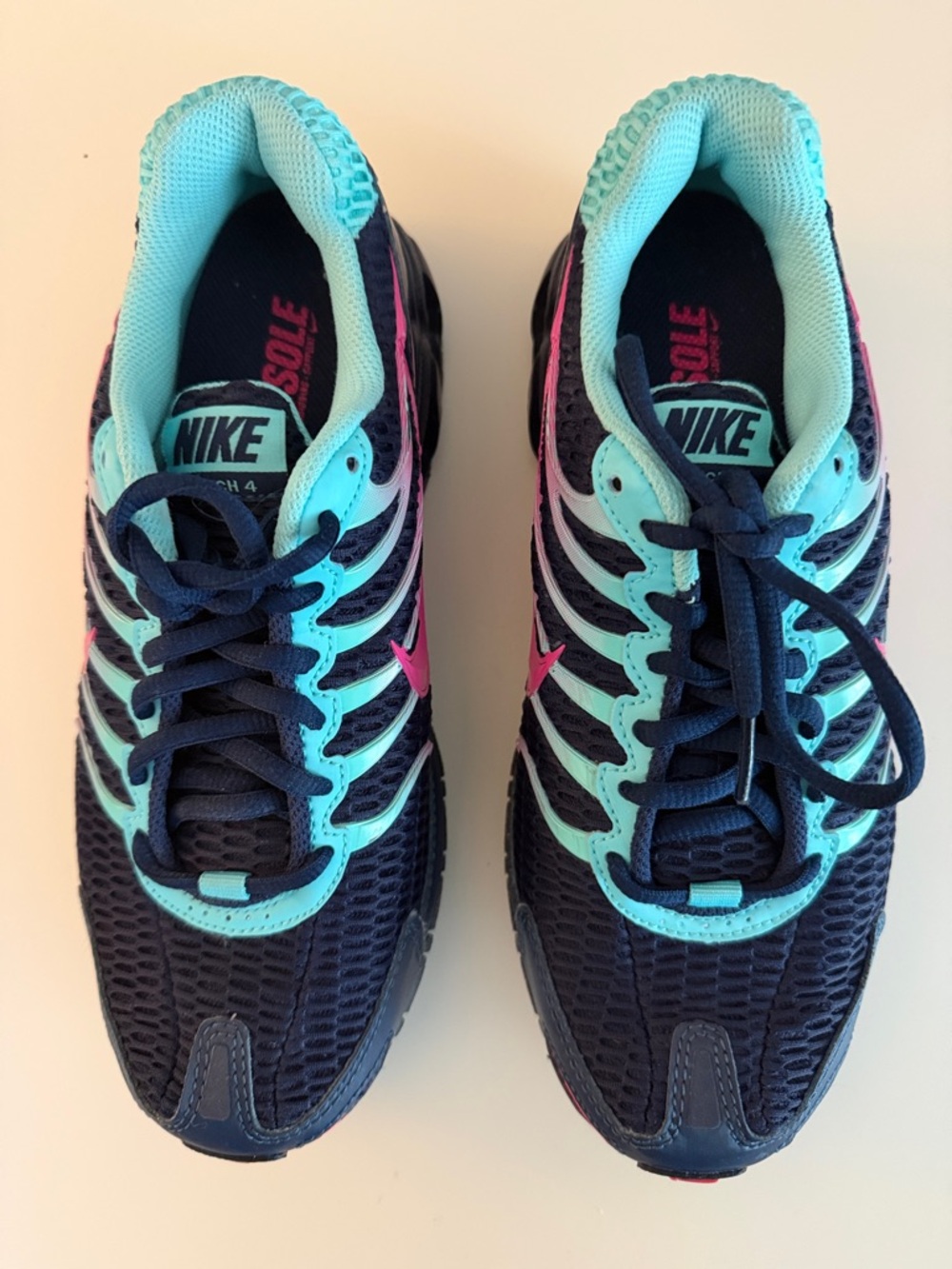 Nike Air Max Torch Women’s Navy, Teal & Pink Athletic Running Shoes Size 9
